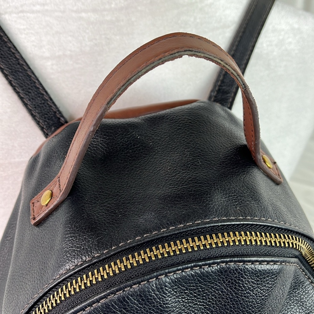 Fossil Black Leather Backpack - image 4